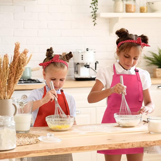 SINLAND Kids Apron with Pocket 2 Pack Children Chef Apron - Image 6