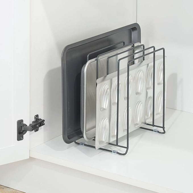 mDesign Pot Lid and Pan Rack — Metal Wire Rack - Image 2