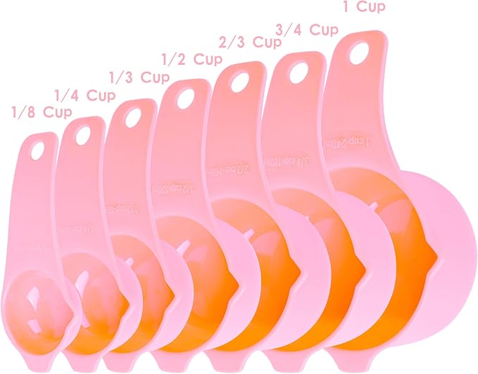 Measuring Cups and Spoons Set, Plastic Measuring Cup Set 15, 7 Measuring Cups & - Image 2