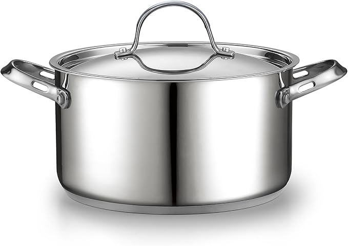 Cooks Standard 18/10 Stainless Steel Stockpot 6-Quart, Classic Deep Cooking Pot by CooksStandard