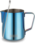 Milk Frothing Pitcher, 12oz Espresso Steaming Pitchers Stainless Steel by Zroden