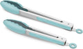 2 Pack Silicone Kitchen Tongs – 9" & 12" Set, Heat Resistant up to 500°F by ALLWIN-HOUSEWARE