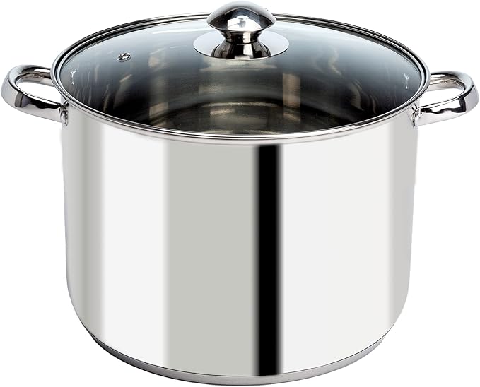 Ecolution Stainless Steel Stock Pot, Encapsulated Induction Ready Cooking Pot by Ecolution