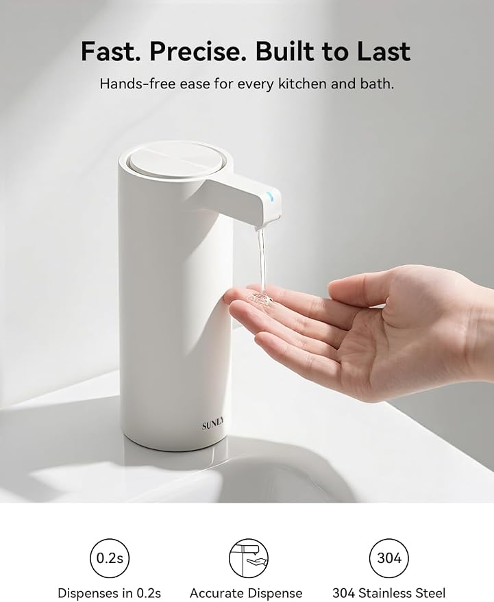 SUNLY Touchless Automatic Soap Dispenser – Clog-Free Pump, Fast Sensor - Image 2