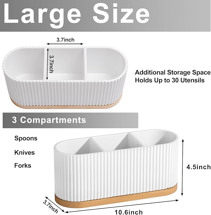 HouseJoy Countertop Silverware Holder, Cutlery Caddy - Image 2
