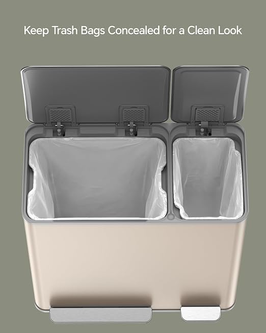 Lovewind Dual Trash and Recycling Bins - Image 7