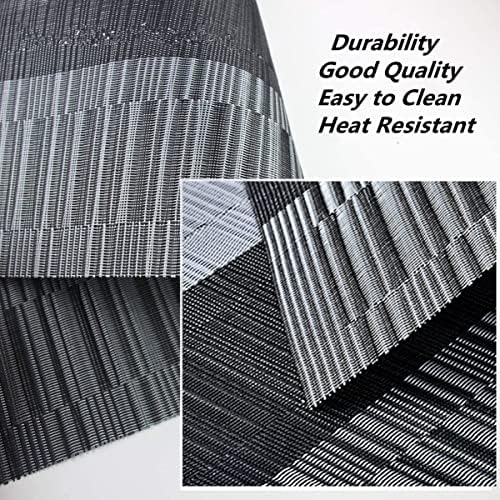 Placemats, Washable PVC Table Mats, Woven Vinyl Placemat for Dining