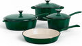 DishDelight Enameled Cast Iron Pots and Pans Set, 7 Piece Dutch Oven Set by DishDelight