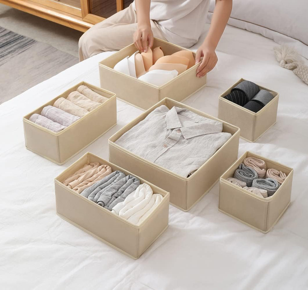 Fordonral 12 Pack Drawer Organizer Clothes, Foldable Fabric Dresser