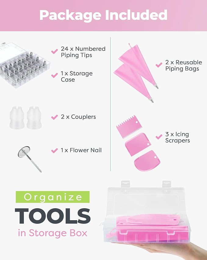 Kootek 32-Piece Piping Bags and Tips Set - Image 5