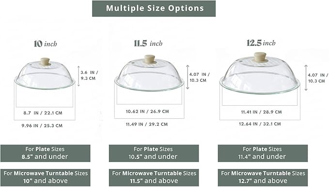 OEC Lighter Weight Tempered Glass Microwave Splatter Cover - Image 4