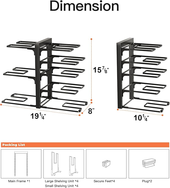 ORDORA Pots and Pans Organizer Rack - Image 4
