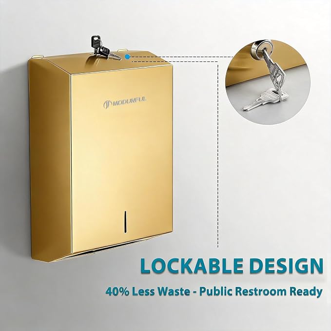 Commercial Paper Towel Dispenser Gold - Image 5
