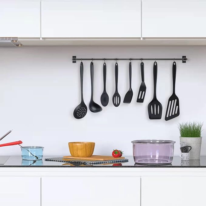 12" Silicone Ladle Spoon Set of 2, Long handle soup spoons Seamless & Nonstick - Image 7