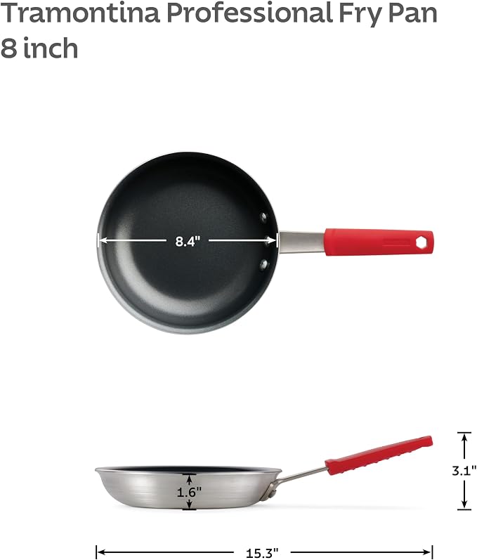 Tramontina Professional 8-Inch Non Stick Small Frying Pan, Heavy-Gauge Aluminum - Image 4