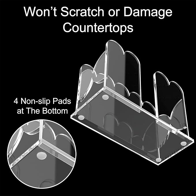 LUGUNU Acrylic Cocktail Napkin Holder-Clear Scalloped Napkin Dispenser - Image 3