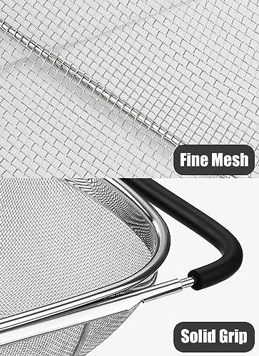 Fine Mesh Colander Over The Sink 6 Quart Stainless Steel Strainer