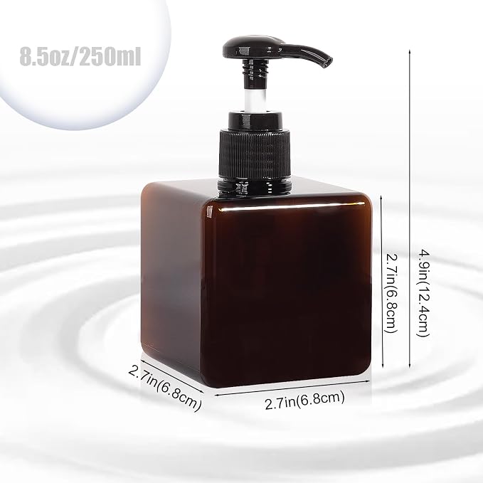 Pump Bottle, Refillable Plastic Empty Lotion Soap Dispenser Liquid Container - Image 6