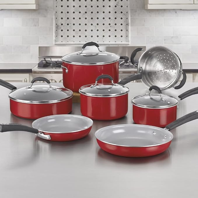 Cuisinart 54C-11R 11-Piece Ceramica XT Nonstick Cookware Set - Image 4