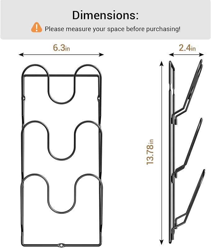 ORDORA 2 Pack Pot Lid Organizer Rack - Image 5