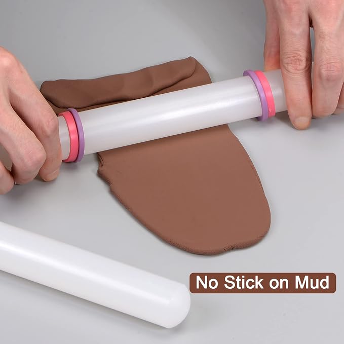 HARFINGTON Fondant Rolling Pin PP 30cm x 2.5cm Non Stick - Image 5