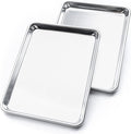 KITCHENATICS Quarter Sheet Baking Pans, 1060 Solid Aluminum Cookie Sheet Set by KITCHENATICS