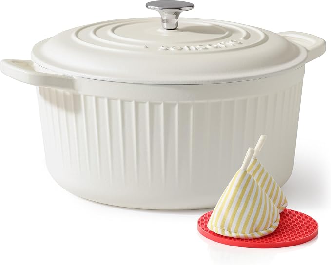 SENSARTE Enameled Cast Iron Dutch Oven Pot by SENSARTE