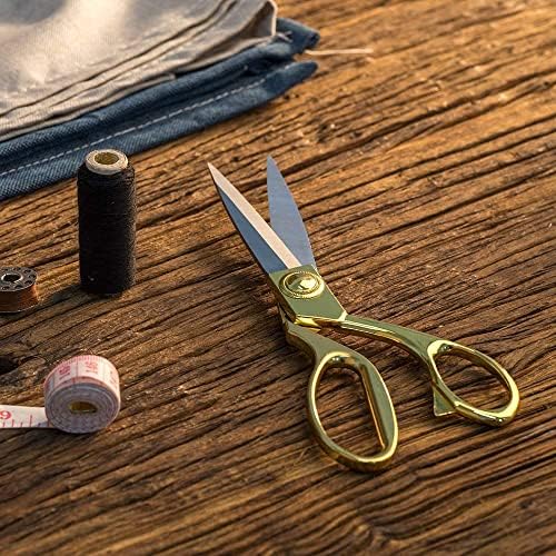 Heavy Duty Tailor Scissors 8" Gold Stainless Steel Dressmaker