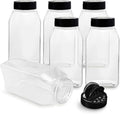 ROYALHOUSE 6 PACK 32 Oz with Black Cap, Plastic Spice Jars Bottles Containers by RoyalHouse