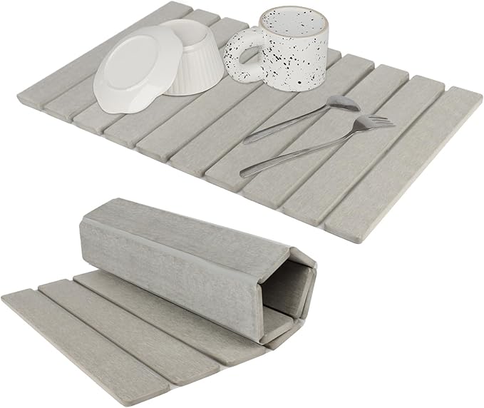 Large Stone Dish Drying Mat for Kitchen Counter, Eco-friendly, Instant Drying by Unknown