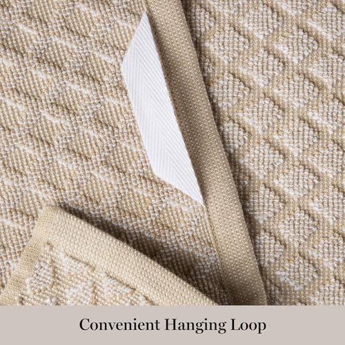 Martha Stewart Honeycomb Chambray Textured Kitchen Towel 4-Pack Set