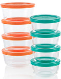 Pyrex Simply Store Small Glass Food Storage Containers Set, Meal Prep Containers by Pyrex