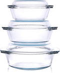 Set of 6 Pieces Round Tempered Glass Casserole Dish by HUSANMP