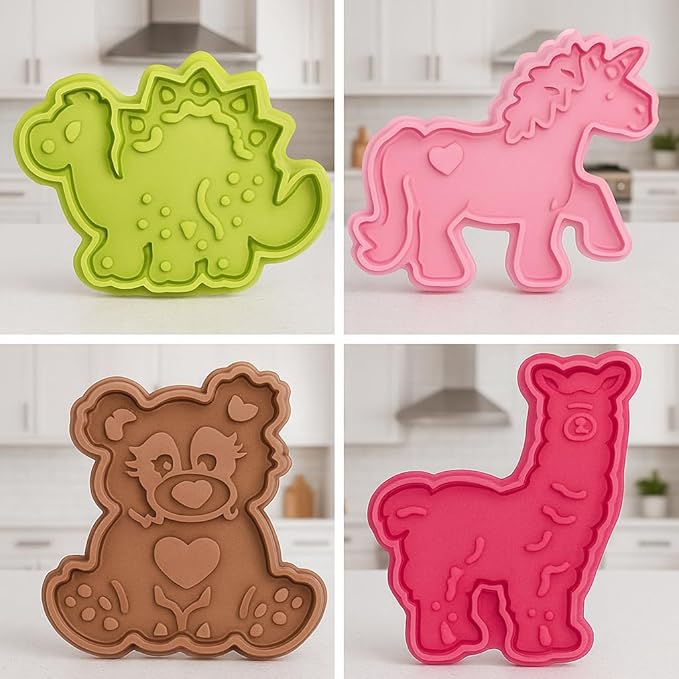 Mrs. Anderson's Baking Animal Cookie Cutters, Spring-Action Embossing Cutters - Image 2