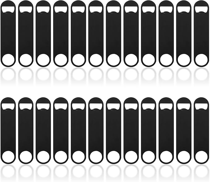 24 Pack Flat Beer Bottle Opener 7 inch Heavy Duty Stainless Steel Flat Bottle by Ohiyoo