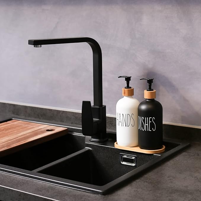 MOMEEMO Soap Dispenser Set, Contains Hand and Dish Soap Dispenser, Suitable - Image 2