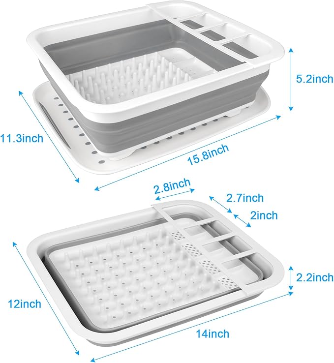 Collapsible Dish Drying Rack Portable Dish Drainers - Image 2