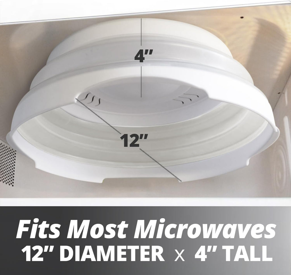 HOVER COVER Magnetic Microwave Splatter Cover - 12-Inch Collapsible