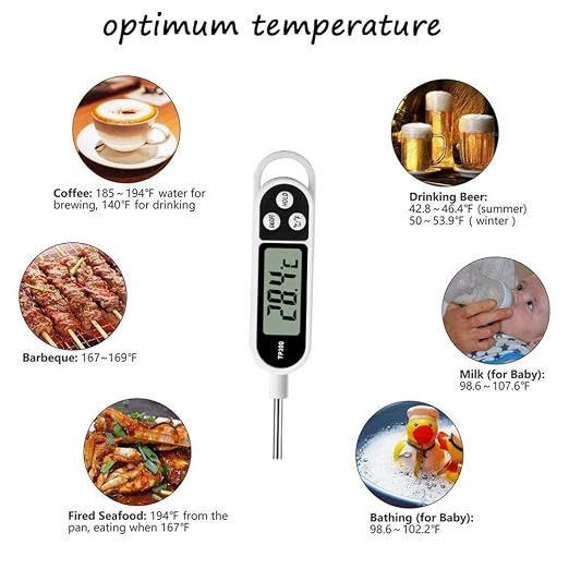 Digital Meat Food Thermometer for Cooking Kitchen BBQ, Probe Instant Read - Image 7