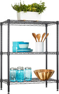 BestOffice 3-Shelf Adjustable Metal Storage Shelves Wire Shelving Unit by BestOffice