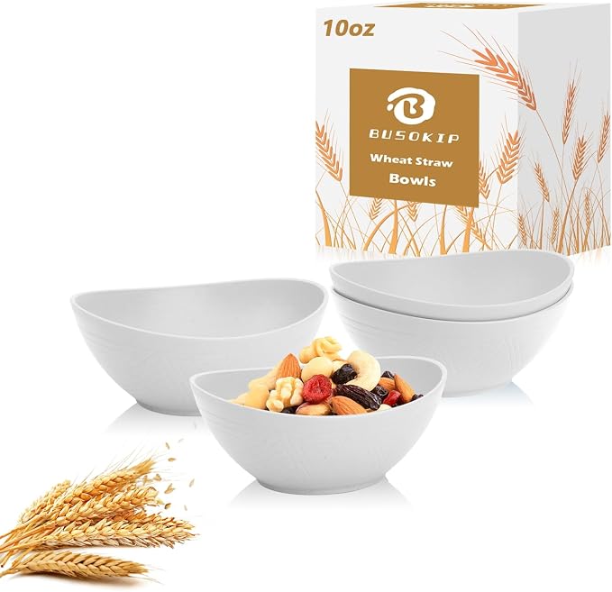 Wheat Straw Bowls Dessert Bowl 10 OZ by BUSOKIP