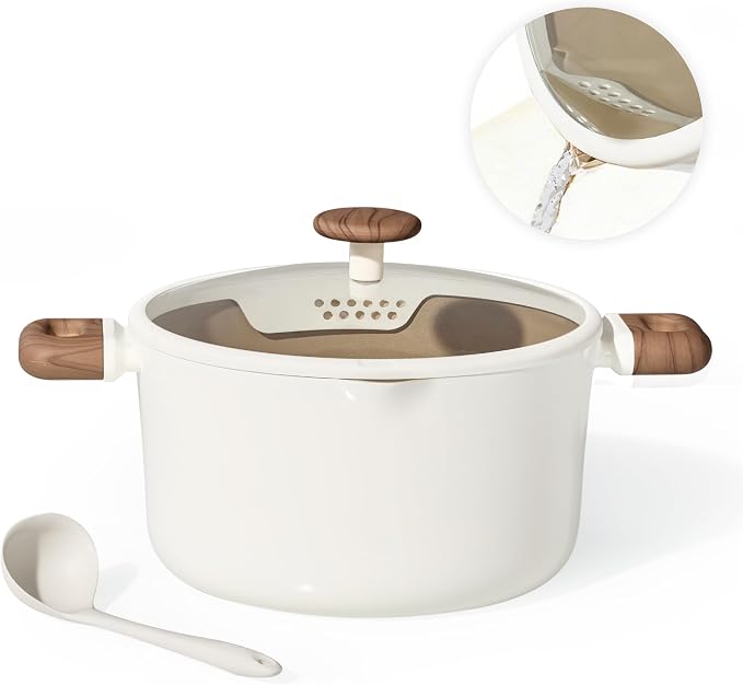 CAROTE Stock Pot with Lid, 7Quart Ceramic Soup Pot Non Toxic, Nonstick Cooking by CAROTE