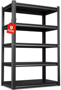 Set of 9 71"H Garage Shelving-2050LBS 5 Tier Storage Shelves, Adjustable Heavy by Unknown