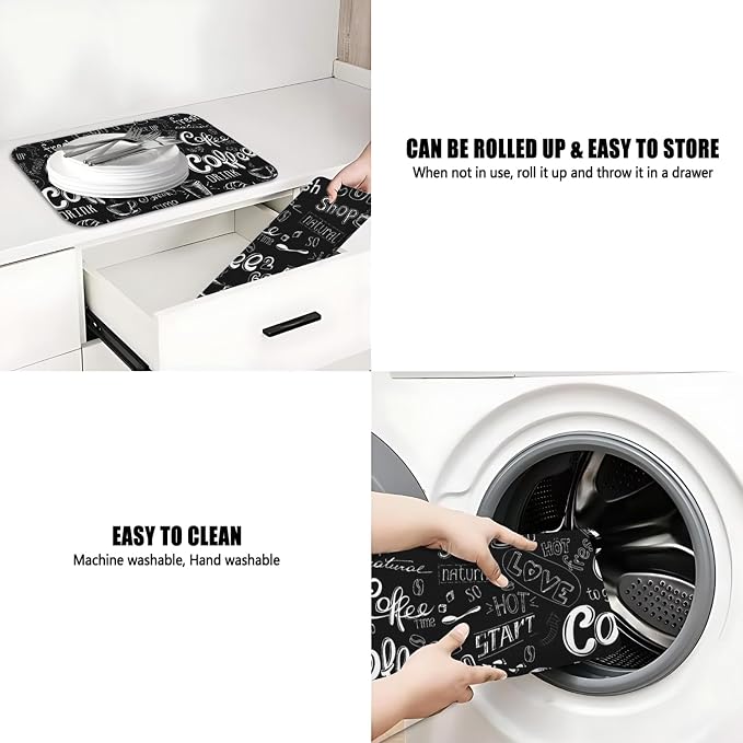Dish Drying Mat for Kitchen Counter 2 Pack - Image 7