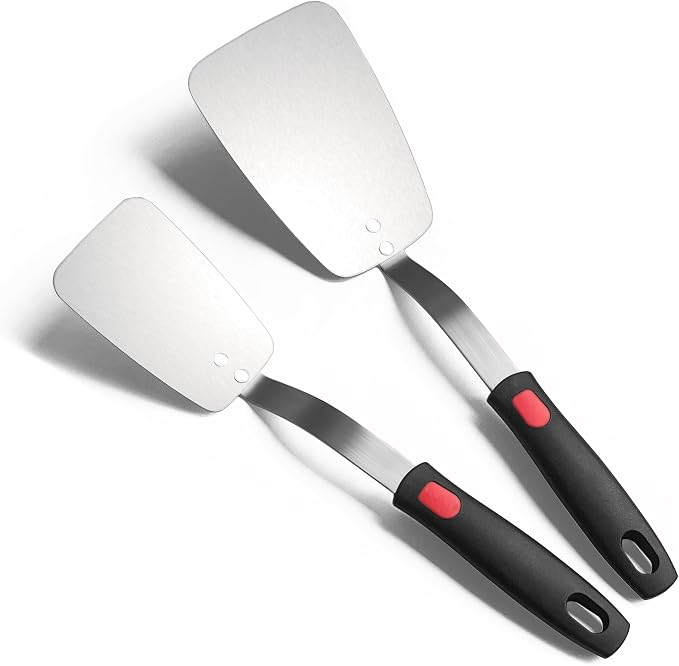 Stainless Steel Flexible Spatula Solid Turner, XiaoZu Thin Metal Spatula by XiaoZuHomeKitchen