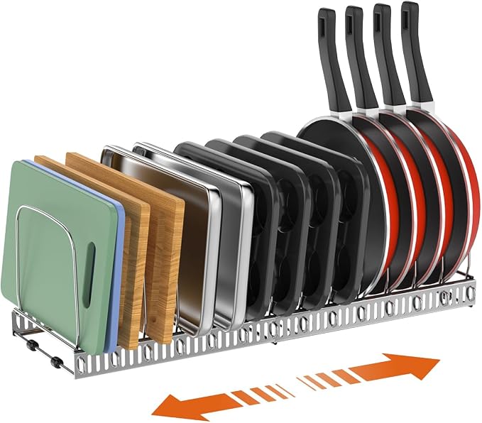 Housolution Cutting Board Organizer Rack, Expandable Baking Tray and Cookie by Housolution