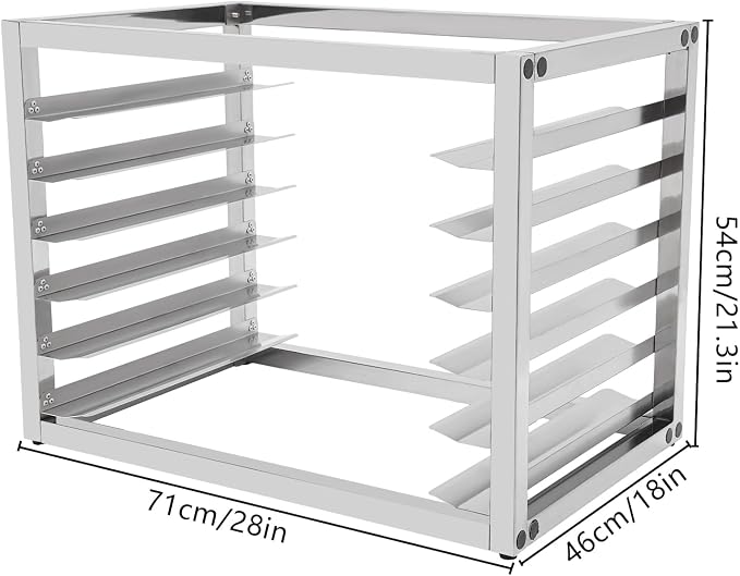 6 Tier Bun Pan Rack, Aluminum Bakery Rack - Image 7