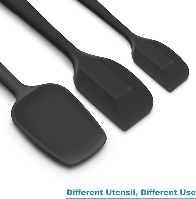 Silicone Spatula 3-piece Set, Ergonomic Handle High Heat-Resistant Spatulas - Image 3