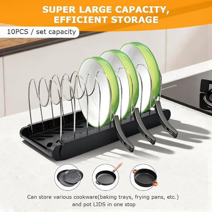 Expandable Pot and Pan Organizer Rack - Image 4