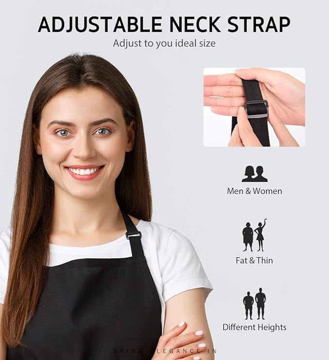 Syntus 4 Pack Adjustable Bib Apron - Image 5